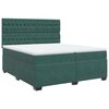 vidaXL Sommier &agrave; lattes de lit et matelas Vert fonc&eacute; 200x200cm Velours