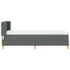 vidaXL Lit &agrave; Ressorts avec matelas Gris fonc&eacute; 90 x 190 cm tissu