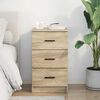 vidaXL Cabinet de chevet avec tiroir Ch&ecirc;ne sonoma 38 x 38 x 66 cm