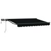 vidaXL Cadre de store manuel avec LEDs Noir 3 x 2,5 m