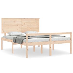 vidaXL Lit pour personne &acirc;g&eacute;e sans matelas 160x200 cm bois massif