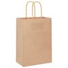 vidaXL Sacs en papier 250 pcs avec poign&eacute;es marron 15x8x21 cm