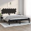 vidaXL Cadre de lit sans matelas noir 140x190 cm bois massif