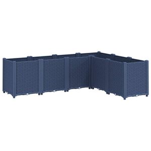 vidaXL Jardini&egrave;re bleu gris 160x120x53 cm PP