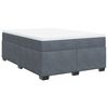 vidaXL Sommier &agrave; lattes de lit et matelas Gris fonc&eacute; 160x200cm Velours