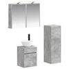 vidaXL Ensemble de mobilier de salle de bain 4 pcs Gris b&eacute;ton