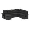 vidaXL Salon de jardin 7 pcs avec coussins noir r&eacute;sine tress&eacute;e