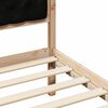 vidaXL Cadre de lit avec t&ecirc;te de lit Noir 135 x 190 cm Pin massif