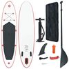 vidaXL Ensemble de planches SUP gonflables rouge et blanc