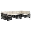 vidaXL Ensemble de canap&eacute; de jardin R&eacute;glable 11 pcs Noir polyrotin