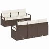 vidaXL Ensemble de Canap&eacute;s 7 pc 6-Nombre de places Marron et Cr&egrave;me