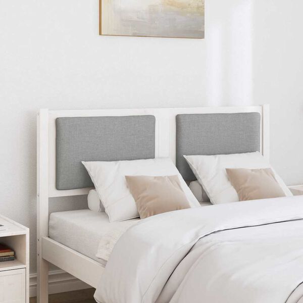 vidaXL T&ecirc;te de lit Autre Blanc 135 cm Bois massif en pin