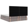 vidaXL Lit avec rangement et LED avec LED Taupe 160 x 200 cm Polyester