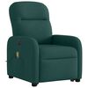 vidaXL Fauteuil inclinable de massage électrique Vert foncé Tissu