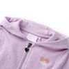 Sweatshirt &agrave; capuche et fermeture &eacute;clair pour enfants m&eacute;lange lila 140
