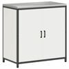 vidaXL Ensemble de rangement cuisine avec &eacute;tag&egrave;re 3 pcs Blanc Acier