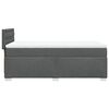 vidaXL Sommier &agrave; lattes de lit avec matelas Gris fonc&eacute; 100x200cm Tissu
