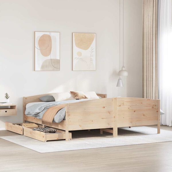 vidaXL Cadre de lit sans matelas 160x200 cm bois massif de pin
