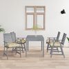 vidaXL Chaises &agrave; manger d'ext&eacute;rieur et coussins lot de 4 Acacia massif