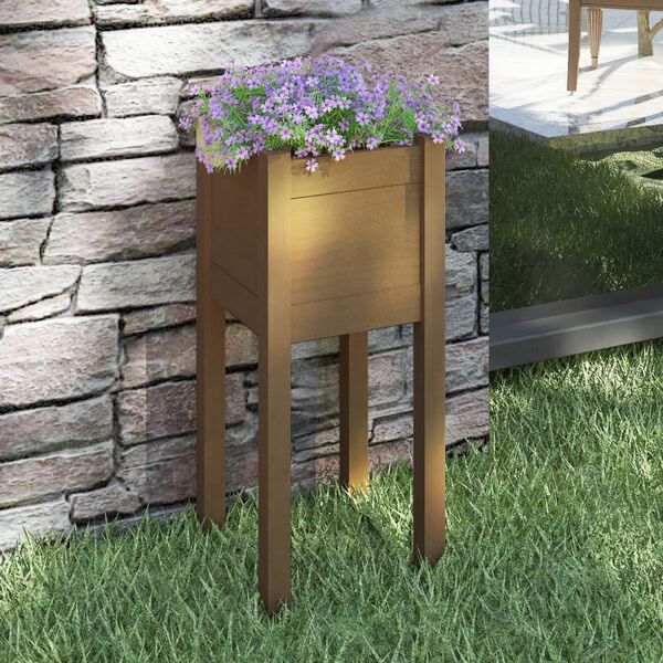 vidaXL Jardini&egrave;re d'ext&eacute;rieur Marron miel 31x31x70 cm Bois de pin
