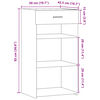 vidaXL Buffet sonoma gris 50x42,5x93 cm bois d'ing&eacute;nierie
