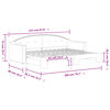 vidaXL Lit de jour avec gigogne sans matelas taupe 80x200 cm