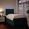 vidaXL Sommier &agrave; lattes de lit et matelas Vert fonc&eacute; 120x200cm Velours