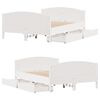 vidaXL Cadre de lit sans matelas blanc 120x190 cm bois de pin massif