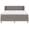 vidaXL Lit &agrave; ressorts avec matelas Taupe 140 x 190 cm tissu