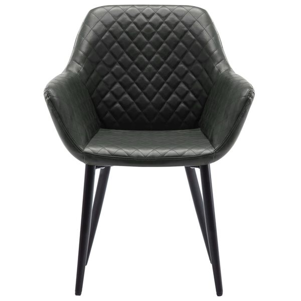 vidaXL Chaise &agrave; manger Gris Similicuir