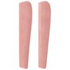 vidaXL T&ecirc;te de lit avec oreilles Rose 147x23x118/128 cm Velours