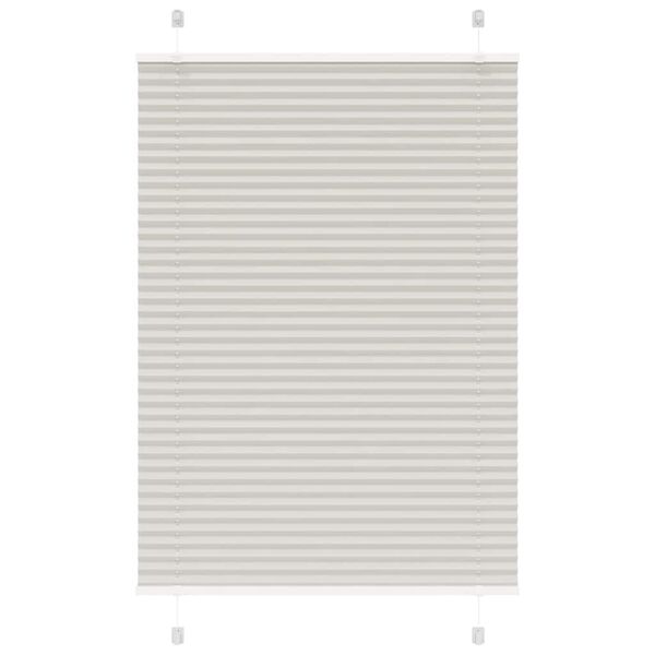 vidaXL Store pliss&eacute; gris clair 90x100 cm largeur du tissu 89,4 cm