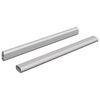 vidaXL Tige de placard 2 pc Argent&eacute; 316 x 15 x 29 mm