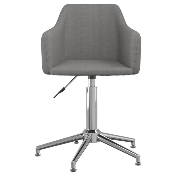 vidaXL Chaise pivotante de bureau Gris clair Tissu
