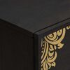 vidaXL Cabinet de chevet Noir 50 x 33 x 62 cm Bois de mangue massif