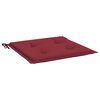vidaXL Coussins de chaise de jardin lot de 4 rouge bordeaux 50x50x4 cm