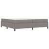 vidaXL Lit &agrave; ressorts avec matelas Taupe 200 x 200 cm tissu