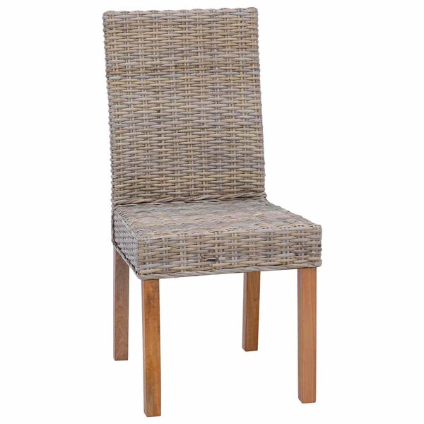 vidaXL Chaise de salle &agrave; manger 2 pcs Gris Kubu 45 x 54 x 93 cm