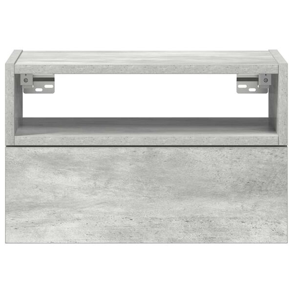 vidaXL Tables de chevet murales 2 pcs gris b&eacute;ton 45x26x28,5 cm