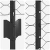 vidaXL Cl&ocirc;ture avec poteau Gris 1,2 x 100 m Acier et PVC