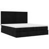 VidaXL Cadre de lit ottoman avec matelas noir 160x200 cm tissu