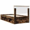 vidaXL Cadre de lit Ch&ecirc;ne fum&eacute; 100 x 200 cm Bois d'ing&eacute;nierie