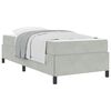 vidaXL Cadre de lit Gris clair 90 x 190 cm tissu
