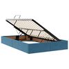 vidaXL Lit avec rangement et matelas Bleu fonc&eacute; 120 x 200 cm Velours