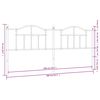 vidaXL T&ecirc;te de lit de remplacement m&eacute;tal noir 200 cm