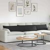 vidaXL Coussins de canap&eacute; 2 pcs Noir 200 x 40 cm tissu