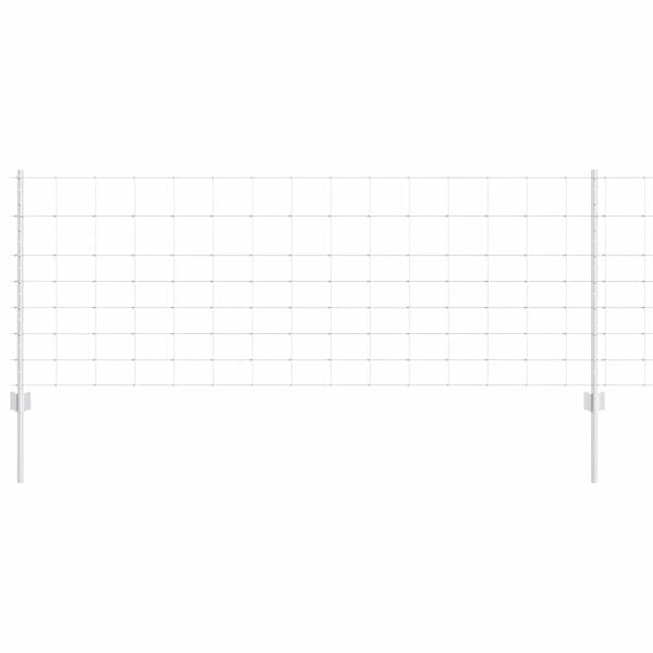 vidaXL Clôture avec poteau Argenté 0,8 x 25 m Acier