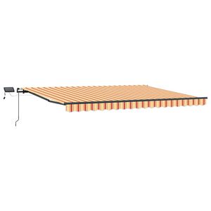 vidaXL Auvent r&eacute;tractable Jaune et Orange 400 &times; 300 cm