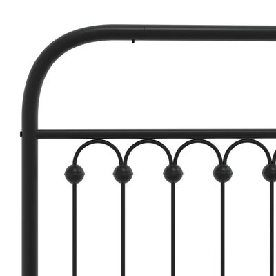 vidaXL Tête de lit métal noir 75 cm