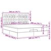 VidaXL Cadre de lit ottoman et matelas gris clair 200x200cm tissu